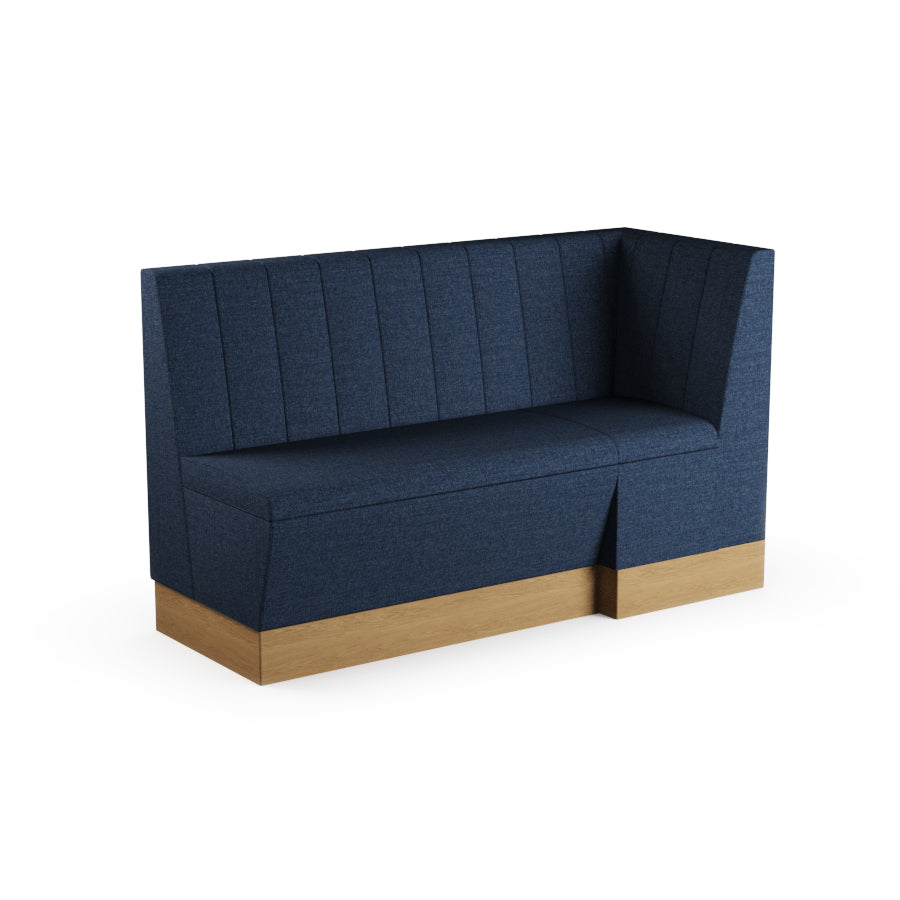 Large Extended Corner Booth Unit - Fluted Back