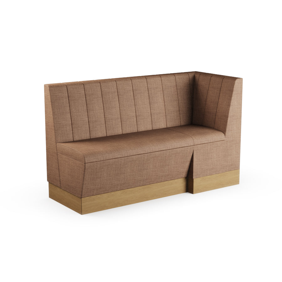Large Extended Corner Booth Unit - Fluted Back
