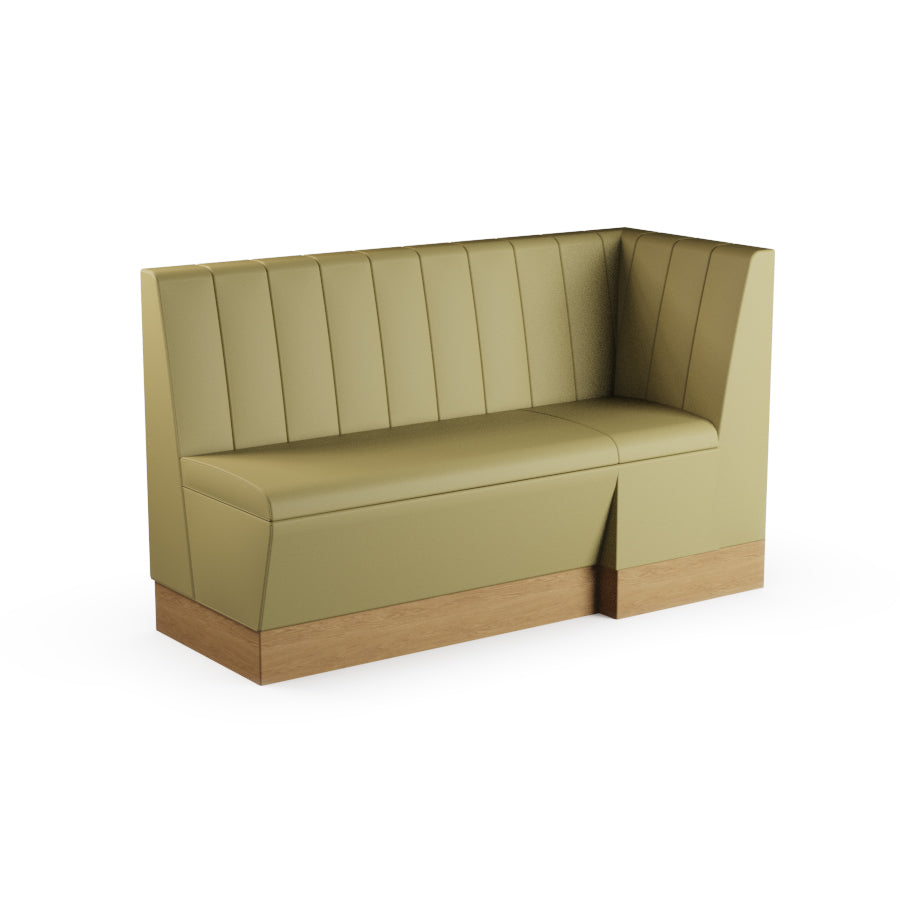 Large Extended Corner Booth Unit - Fluted Back