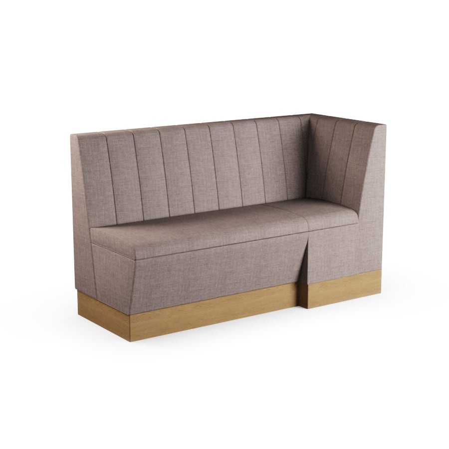 Large Extended Corner Booth Unit - Fluted Back