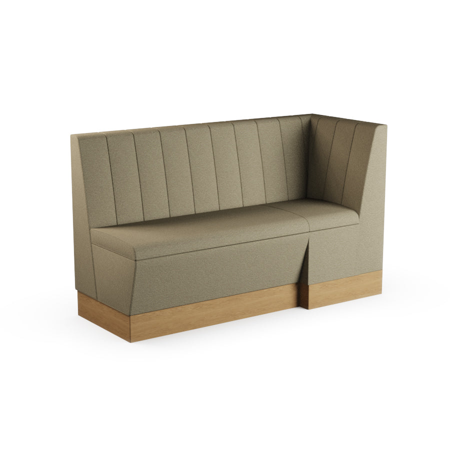 Large Extended Corner Booth Unit - Fluted Back
