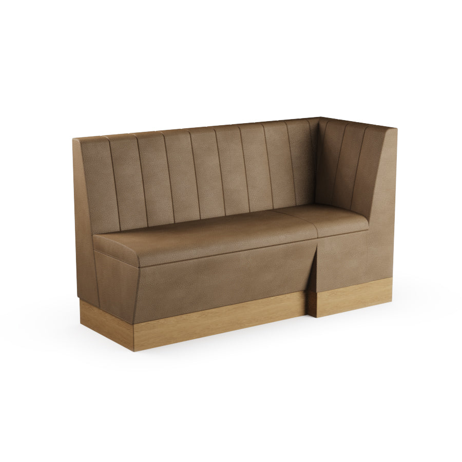 Large Extended Corner Booth Unit - Fluted Back