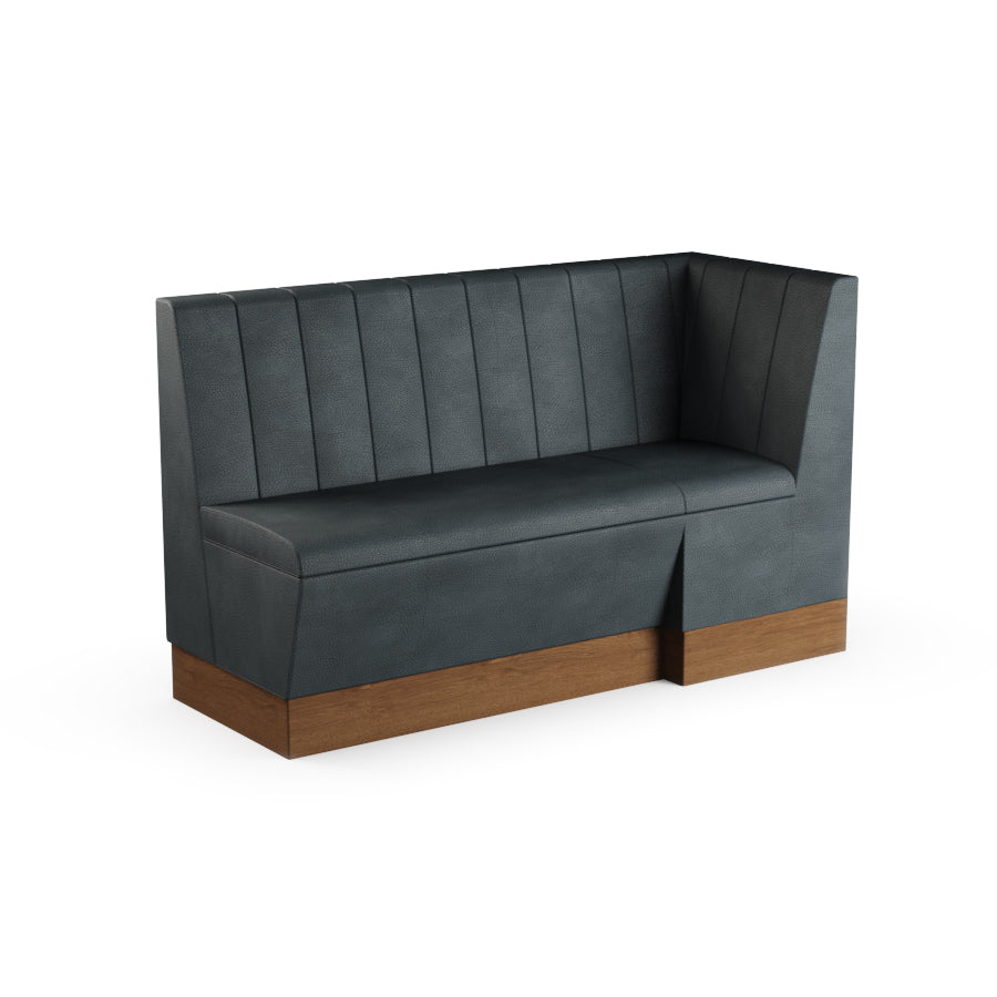 Large Extended Corner Booth Unit - Fluted Back