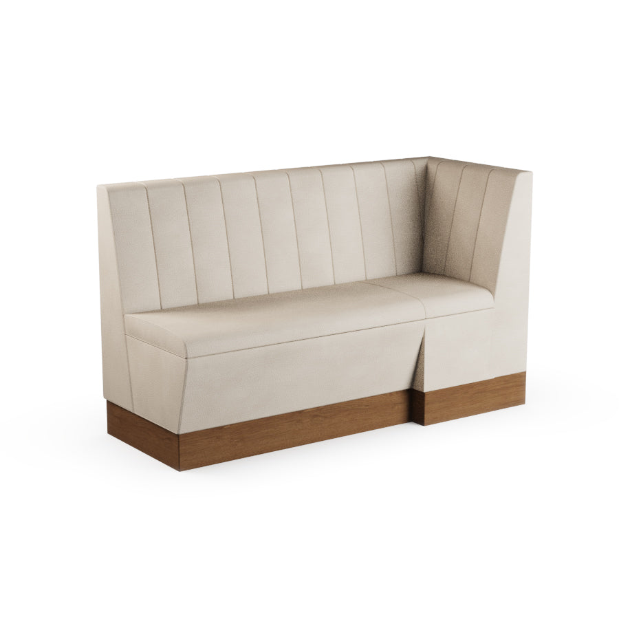 Large Extended Corner Booth Unit - Fluted Back