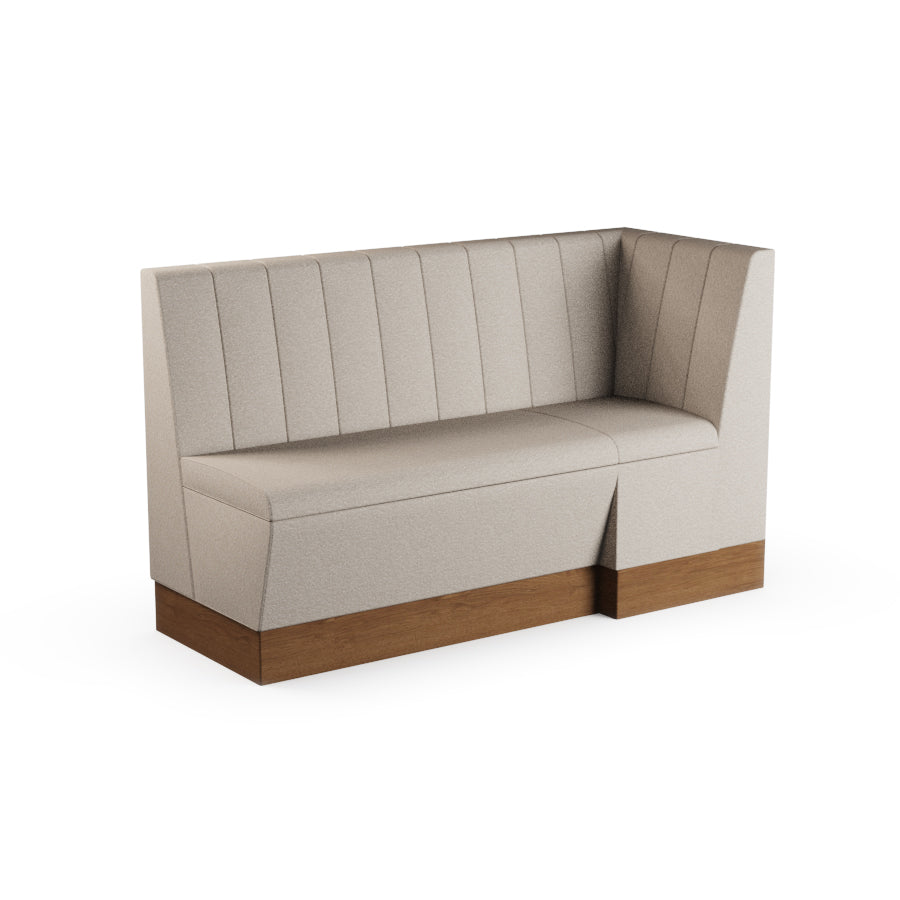Large Extended Corner Booth Unit - Fluted Back