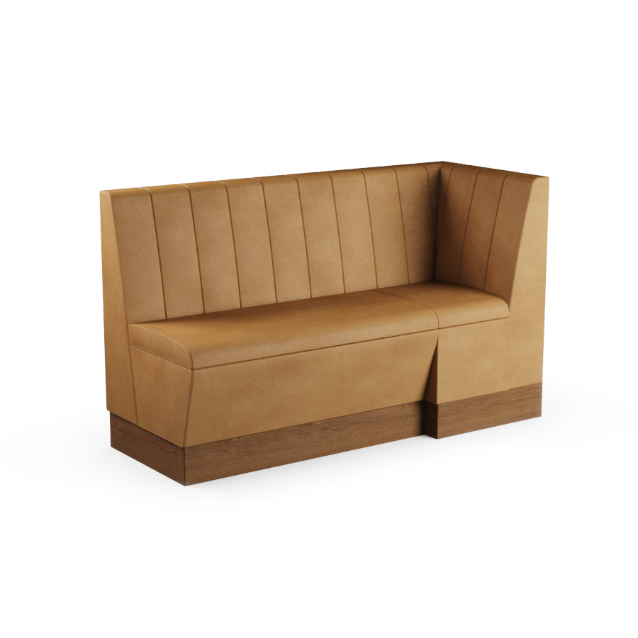 Large Extended Corner Booth Unit - Fluted Back