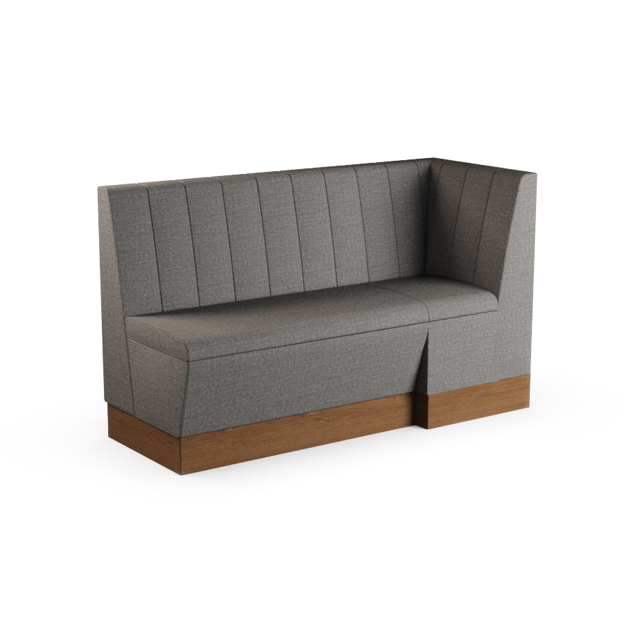 Large Extended Corner Booth Unit - Fluted Back