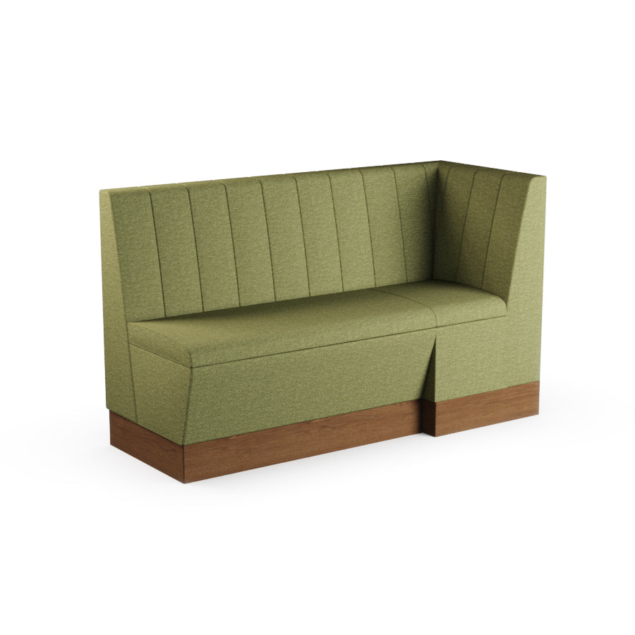 Large Extended Corner Booth Unit - Fluted Back