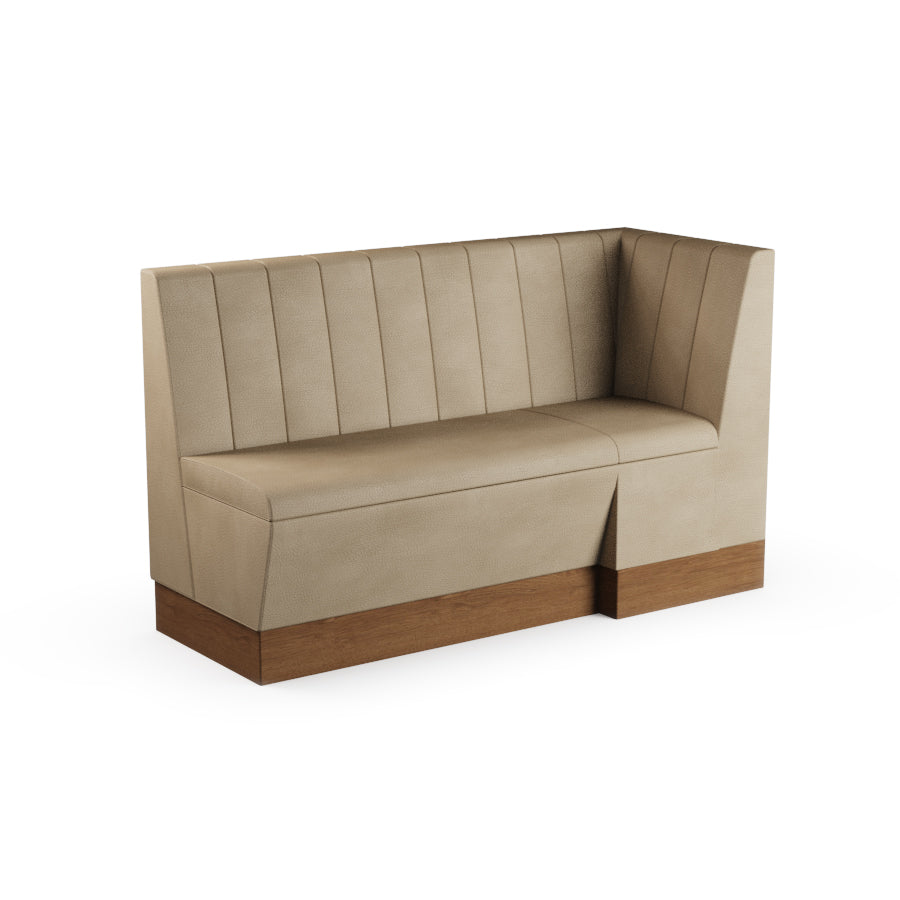 Large Extended Corner Booth Unit - Fluted Back
