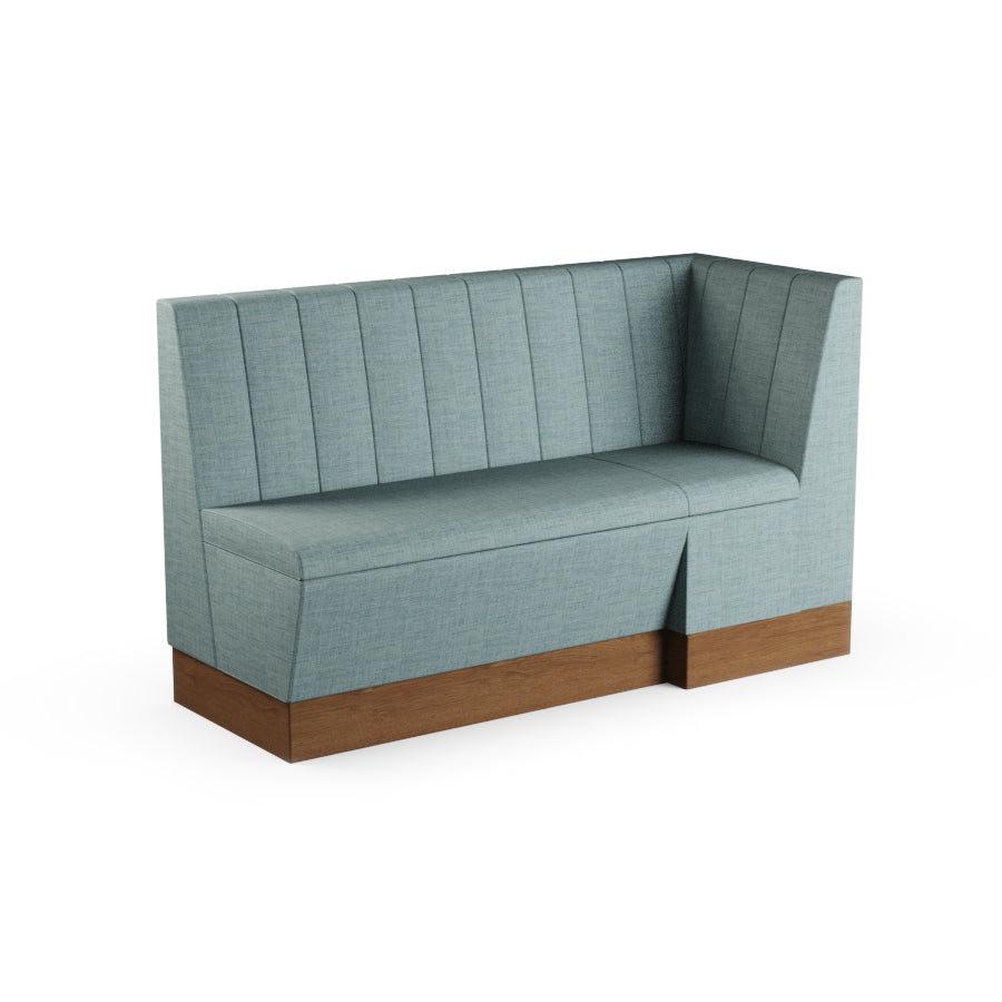 Large Extended Corner Booth Unit - Fluted Back