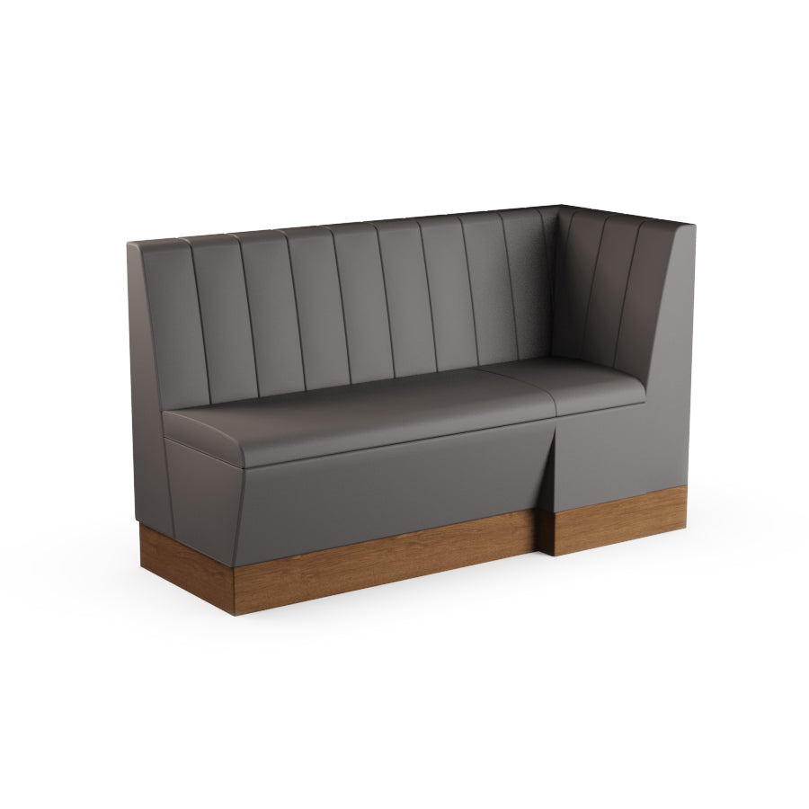 Large Extended Corner Booth Unit - Fluted Back