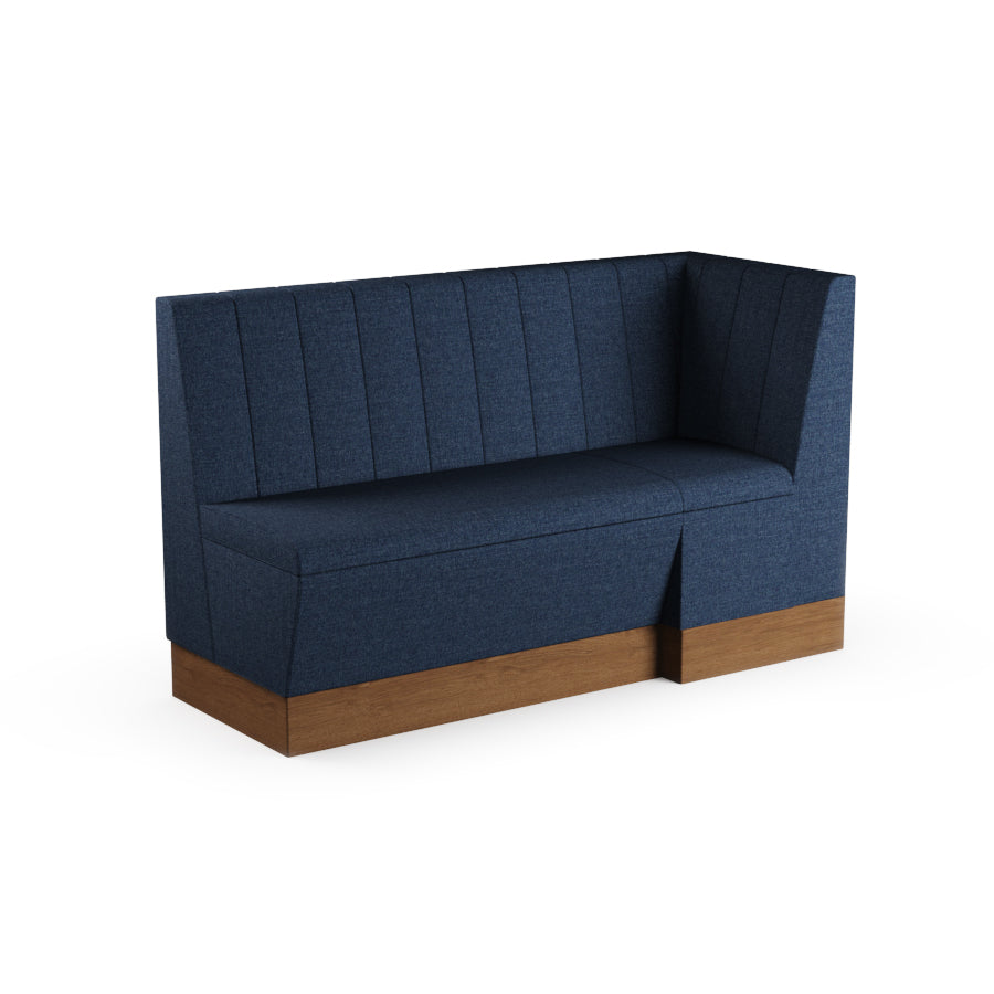 Large Extended Corner Booth Unit - Fluted Back