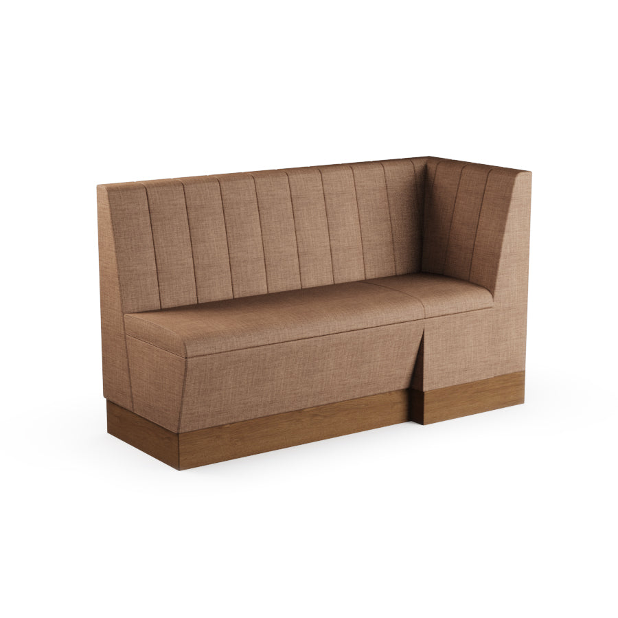 Large Extended Corner Booth Unit - Fluted Back