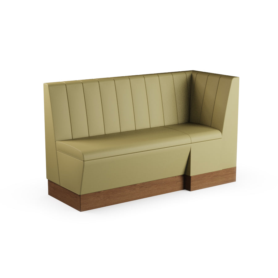Large Extended Corner Booth Unit - Fluted Back