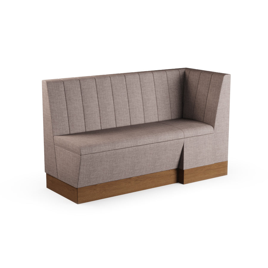 Large Extended Corner Booth Unit - Fluted Back