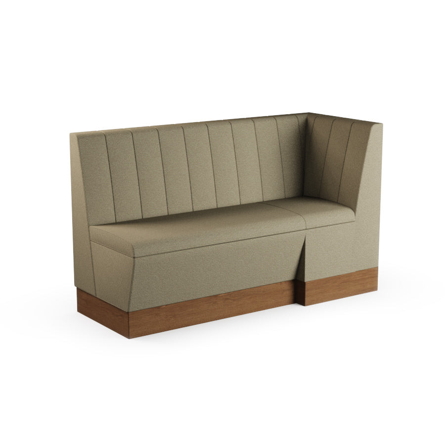 Large Extended Corner Booth Unit - Fluted Back