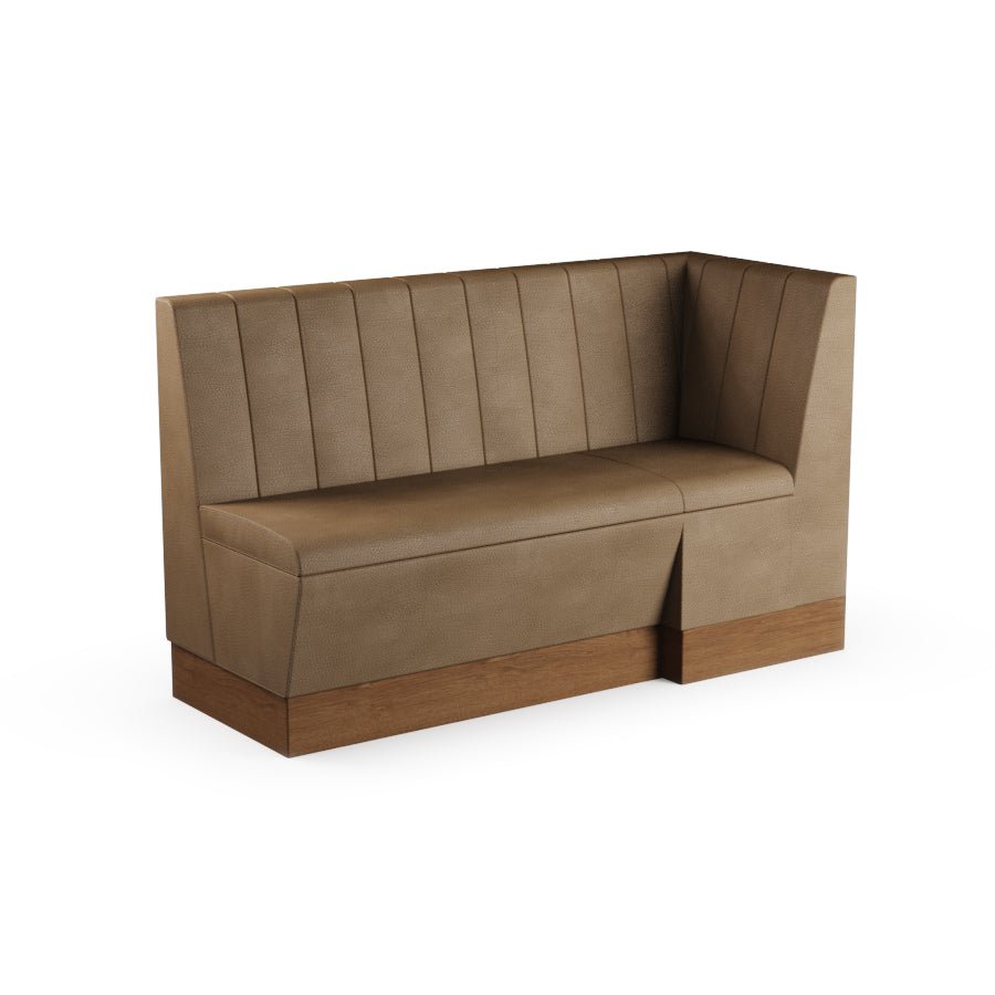 Large Extended Corner Booth Unit - Fluted Back
