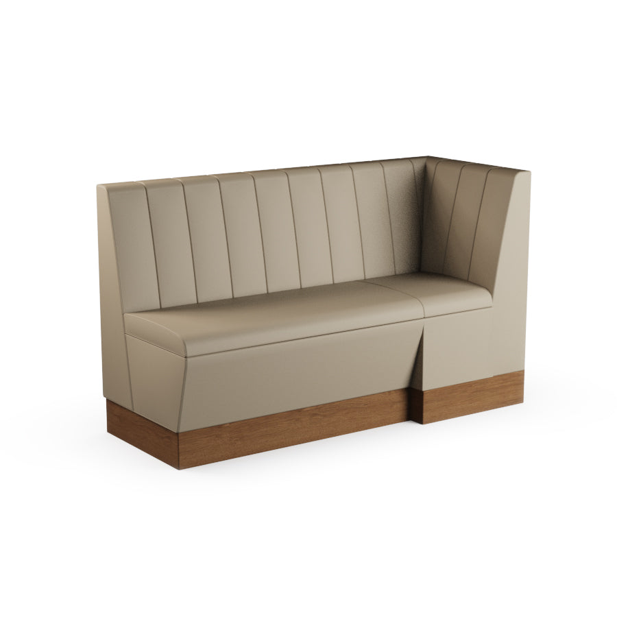 Large Extended Corner Booth Unit - Fluted Back