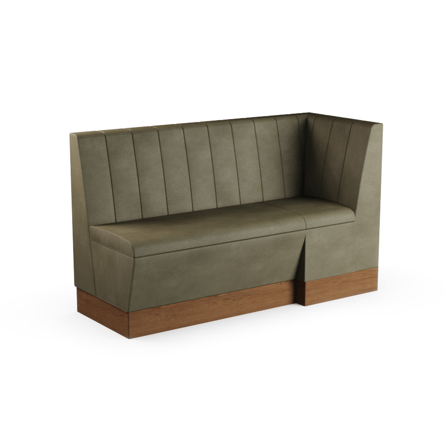 Large Extended Corner Booth Unit - Fluted Back