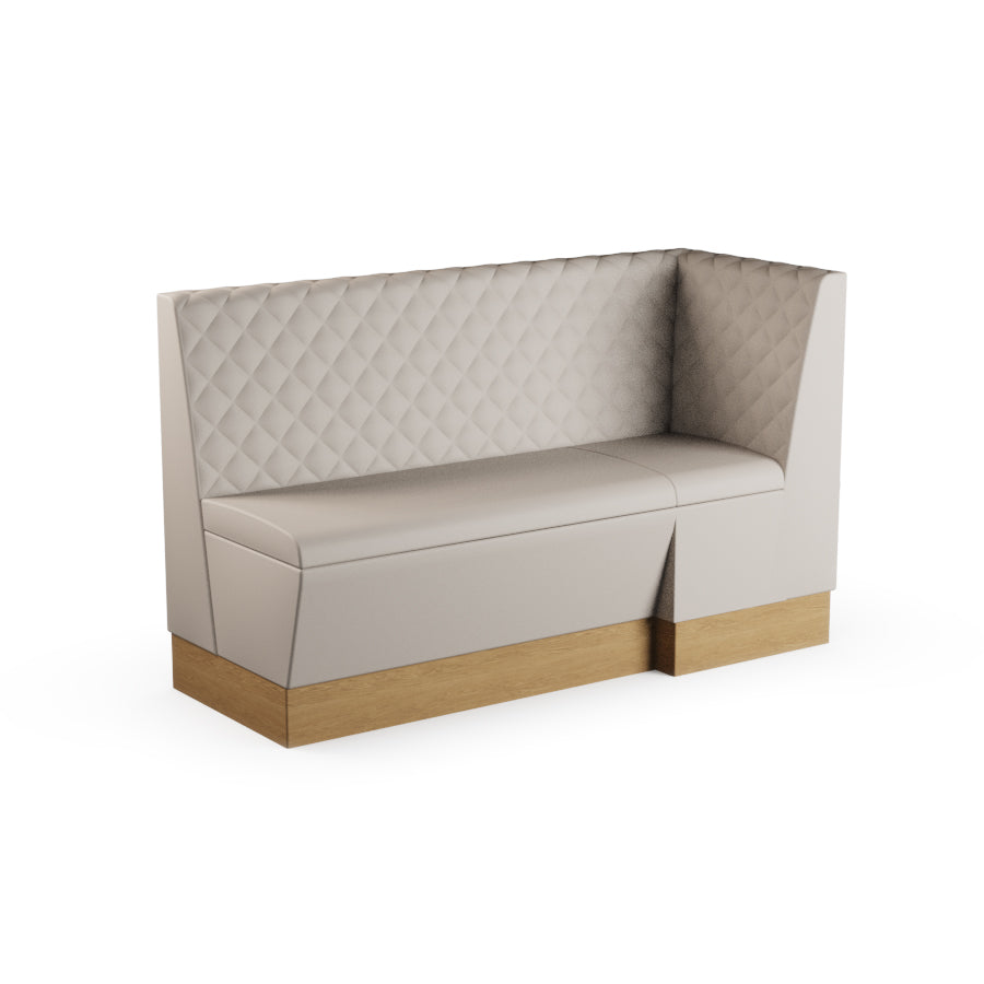 Large Extended Corner Booth Unit - Quilted Back