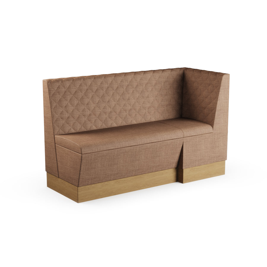 Large Extended Corner Booth Unit - Quilted Back