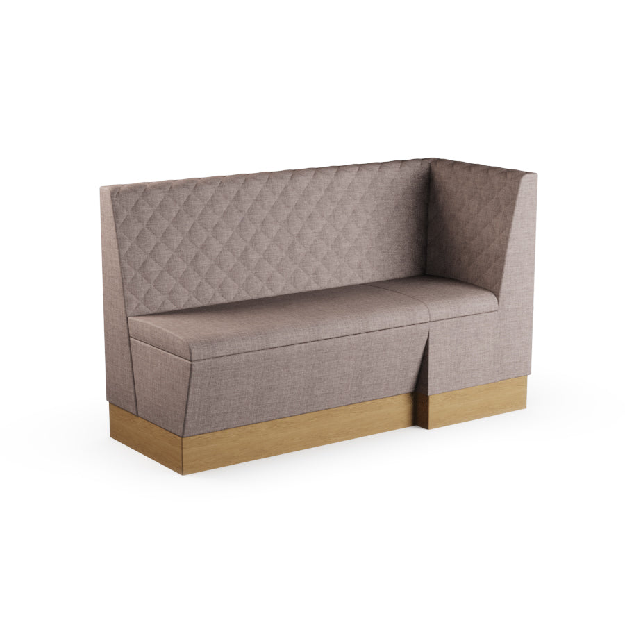 Large Extended Corner Booth Unit - Quilted Back