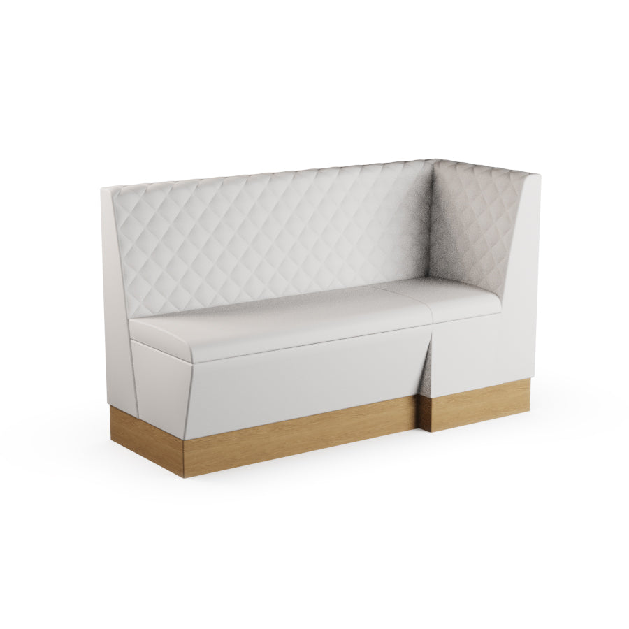 Large Extended Corner Booth Unit - Quilted Back