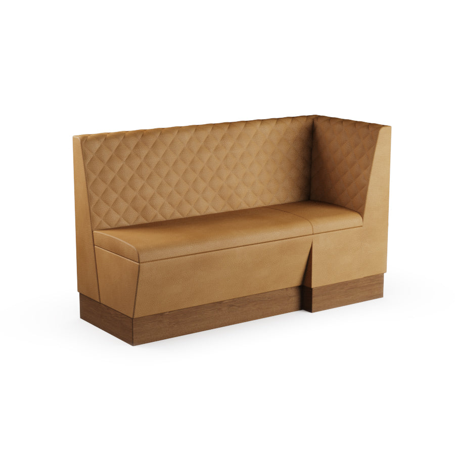 Large Extended Corner Booth Unit - Quilted Back