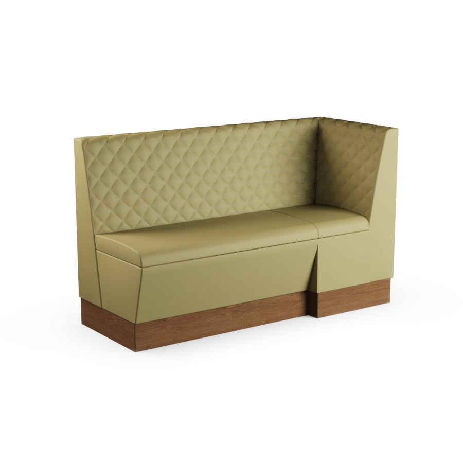 Large Extended Corner Booth Unit - Quilted Back