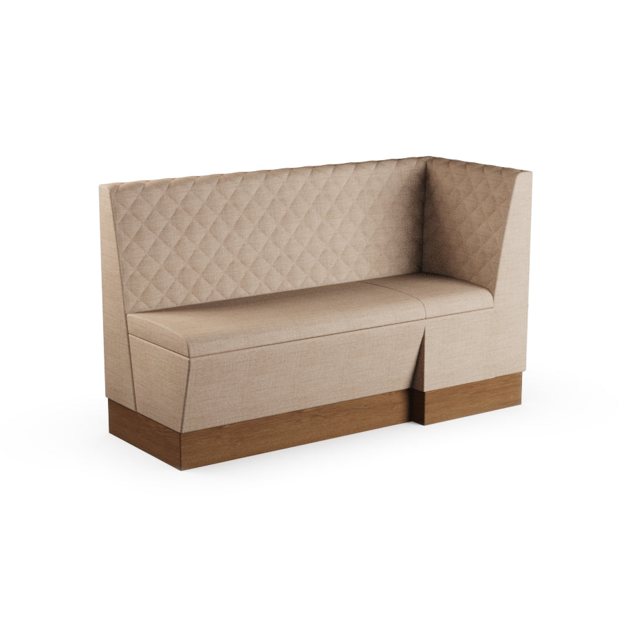 Large Extended Corner Booth Unit - Quilted Back