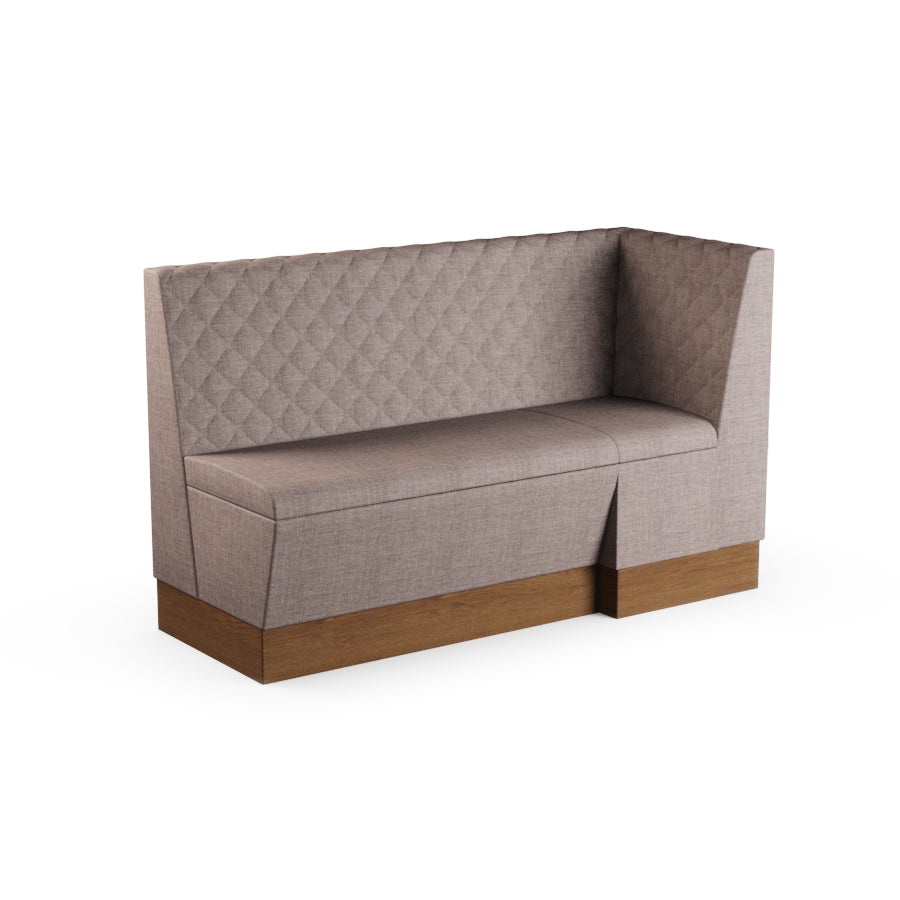 Large Extended Corner Booth Unit - Quilted Back