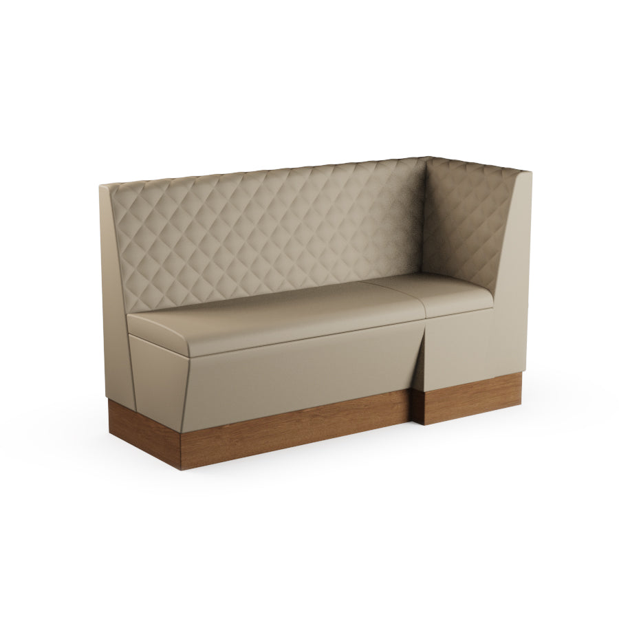 Large Extended Corner Booth Unit - Quilted Back