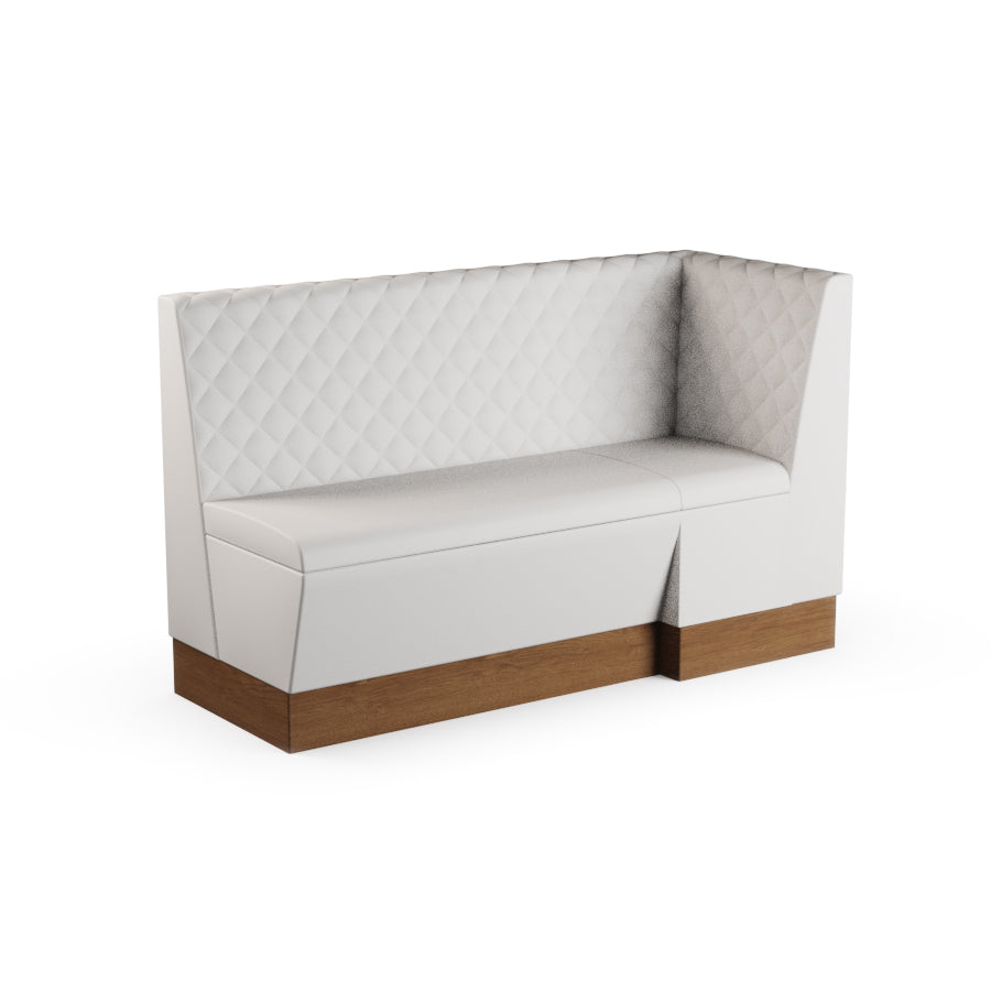 Large Extended Corner Booth Unit - Quilted Back